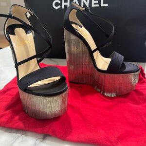 Christian Louboutin fringe platform